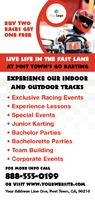 Go Karting 4" x 9" Rack Card by Templatecloud 