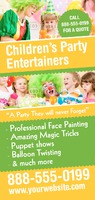 Birthday Parties 4" x 9" Rack Card by Templatecloud 