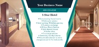 Hotel 4" x 9" Rack Card by Templatecloud 